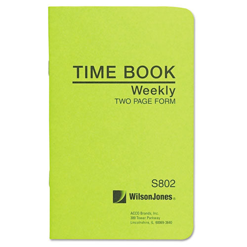 Image of Wilson Jones® Foreman's Time Book, One-Part (No Copies), 13.5 x 4.13, 36 Forms Total