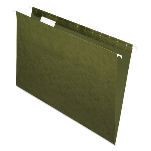 Image of Pendaflex® Standard Green Hanging Folders, Legal Size, 1/5-Cut Tabs, Standard Green, 25/Box