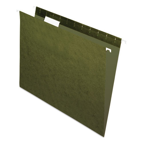 Image of Pendaflex® Standard Green Hanging Folders, Letter Size, 1/5-Cut Tabs, Standard Green, 25/Box