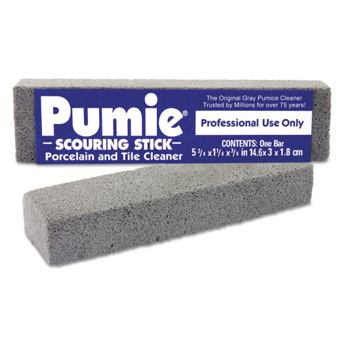 Image of Pumie® Scouring Stick, 5.75 x 1.25, Gray, Dozen