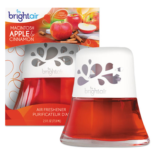Image of BRIGHT Air® Scented Oil Air Freshener, Macintosh Apple And Cinnamon, Red, 2.5 Oz