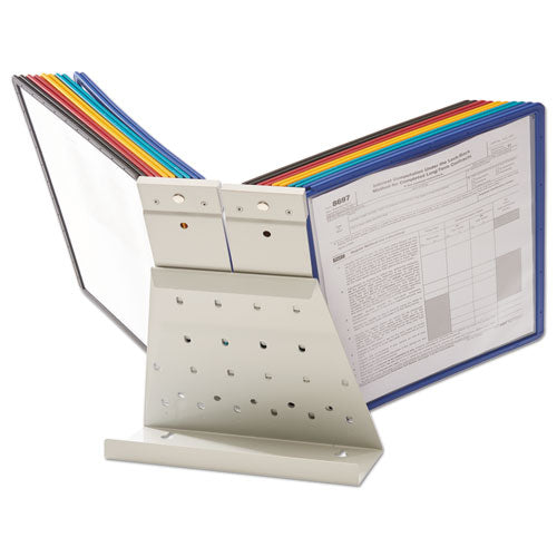 Image of Durable® Vario Reference Desktop System, 10 Panels, Assorted Borders And Panels