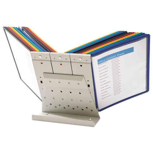Image of Durable® Vario Reference Desktop System, 10 Panels, Assorted Borders And Panels