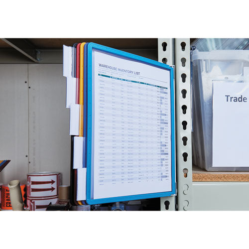 Image of Durable® Vario Magnetic Wall Reference System, 5 Panels, 10 Pockets, Assorted Borders