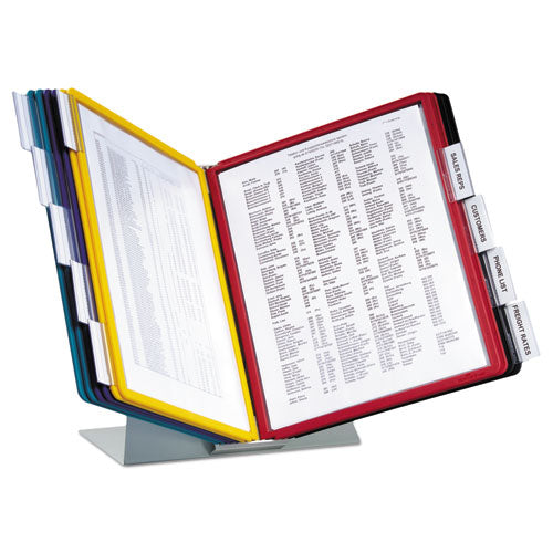 Image of Durable® Vario Reference Desktop System, 10 Panels, Assorted Borders And Panels