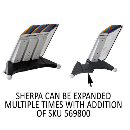 Image of Durable® SHERPA Desk Reference System, 10 Panels, 10 x 5.63 x 13.88, Assorted Borders