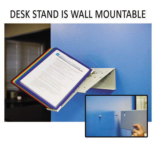 Image of Durable® Vario Reference Desktop System, 10 Panels, Assorted Borders And Panels