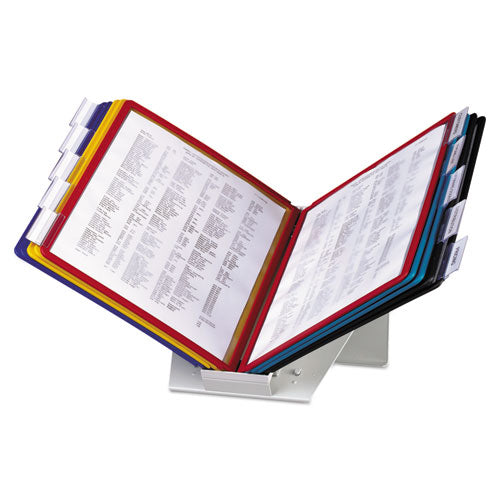 Image of Durable® Vario Reference Desktop System, 10 Panels, Assorted Borders And Panels