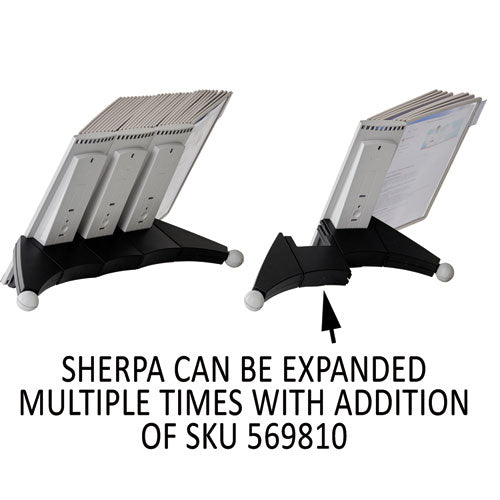 Image of Durable® SHERPA Desk Reference System, 10 Panels, 10 x 5.88 x 13.5, Gray Borders