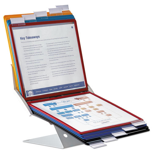 Image of Durable® VARIO Pro Desktop Reference System, 10 Panels, Legal, Assorted Borders and Panels