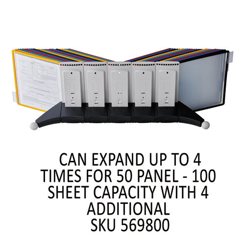 Image of Durable® SHERPA Desk Reference System, 10 Panels, 10 x 5.63 x 13.88, Assorted Borders