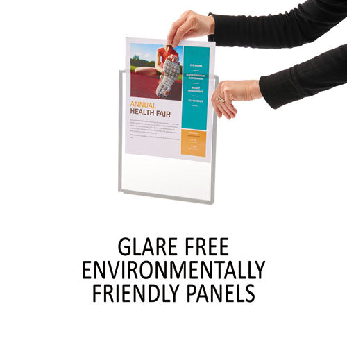Image of Durable® Sherpa Motion Desk Reference System, 10 Panels, Gray Borders