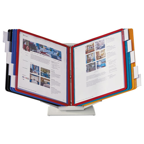 Image of Durable® VARIO Pro Desktop Reference System, 10 Panels, Legal, Assorted Borders and Panels