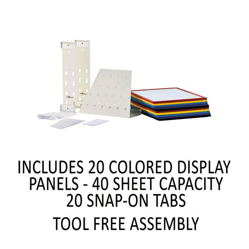 Image of Durable® Vario Reference Desktop System, 20 Panels, Assorted Borders And Panels