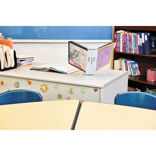 Image of Durable® Instaview Expandable Desktop Reference System, 10 Panels, Assorted Borders