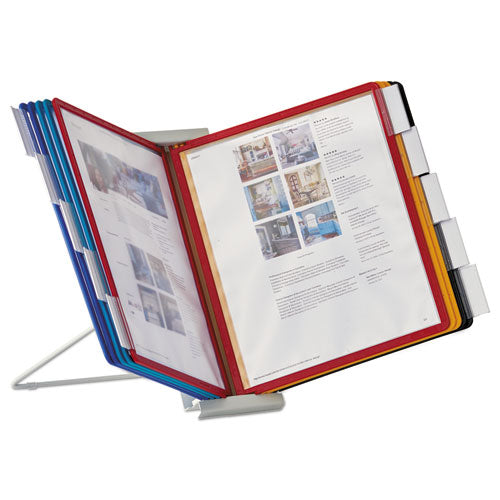 Image of Durable® Instaview Expandable Desktop Reference System, 10 Panels, Assorted Borders