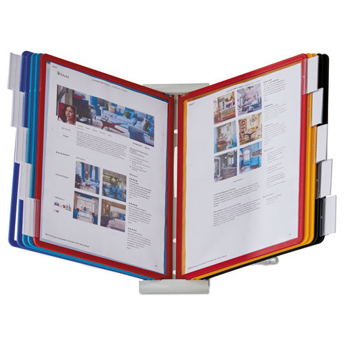 Image of Durable® Instaview Expandable Desktop Reference System, 10 Panels, Assorted Borders