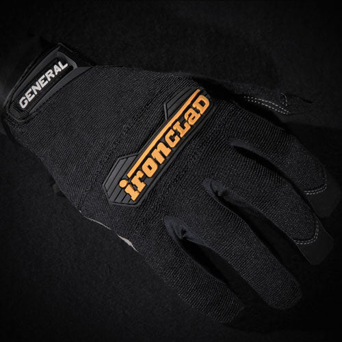 Image of Ironclad General Utility Spandex Gloves, Black, X-Large, Pair