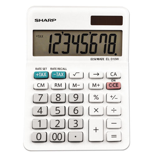 Image of Sharp® El-310wb Mini Desktop Calculator, 8-Digit Lcd
