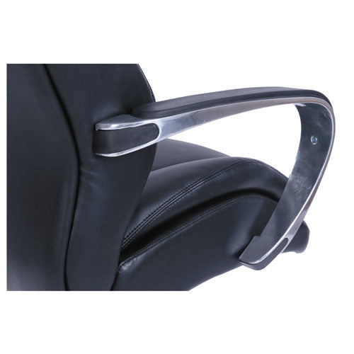 Image of La-Z-Boy® Commercial 2000 Big/tall Executive Chair, Supports Up To 400 Lb, 20.5" To 23.5" Seat Height, Black Seat/back, Silver Base