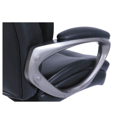 Image of SertaPedic® Cosset Big And Tall Executive Chair, Supports Up To 400 Lb, 19" To 22" Seat Height, Black Seat/back, Slate Base