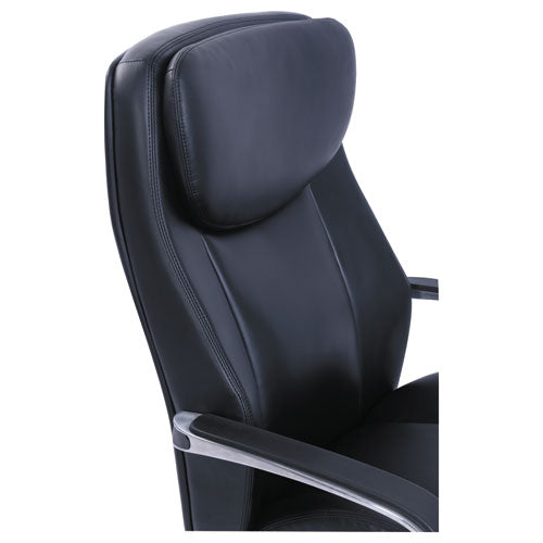 Image of La-Z-Boy® Commercial 2000 Big/tall Executive Chair, Lumbar, Supports 400 Lb, 20.25" To 23.25" Seat Height, Black Seat/back, Silver Base