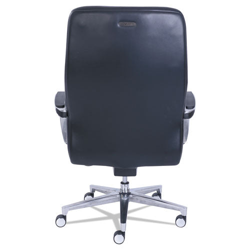 Image of La-Z-Boy® Commercial 2000 Big/tall Executive Chair, Supports Up To 400 Lb, 20.5" To 23.5" Seat Height, Black Seat/back, Silver Base