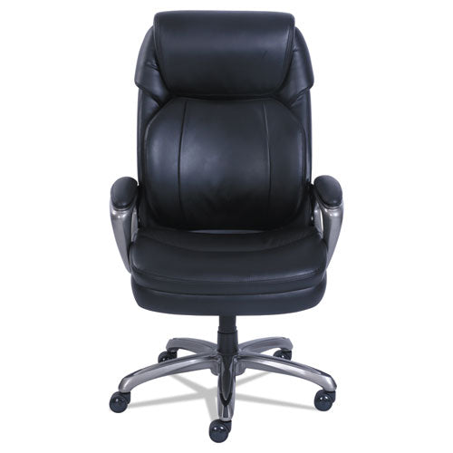 Image of SertaPedic® Cosset Big And Tall Executive Chair, Supports Up To 400 Lb, 19" To 22" Seat Height, Black Seat/back, Slate Base