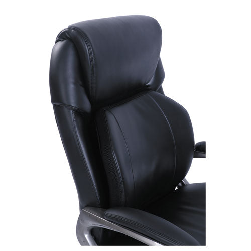 Image of SertaPedic® Cosset Big And Tall Executive Chair, Supports Up To 400 Lb, 19" To 22" Seat Height, Black Seat/back, Slate Base