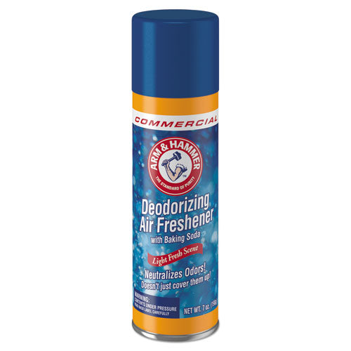 Image of Arm & Hammer Baking Soda Air Freshener, Light Fresh, 7 Oz Aerosol Spray, 12/carton