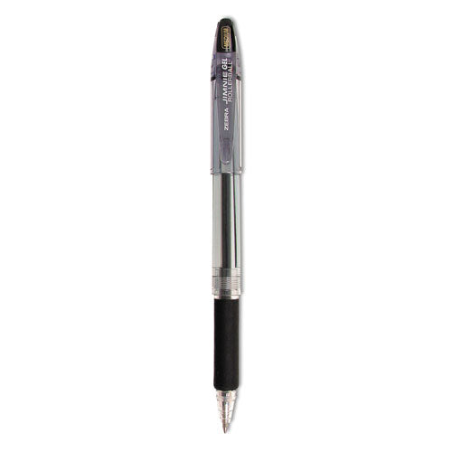 Image of Zebra® Jimnie Gel Pen Value Pack, Stick, Medium 0.7 mm, Black Ink, Clear/Black Barrel, 24/Box