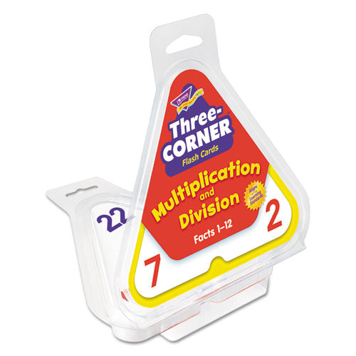 Image of TREND® Three-Corner Flash Cards, Multiplication/division, 5.5 X 5.5, 48/set
