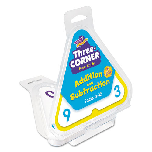 Image of TREND® Three-Corner Flash Cards, Addition/subtraction, 5.5 X 5.5, 48/set