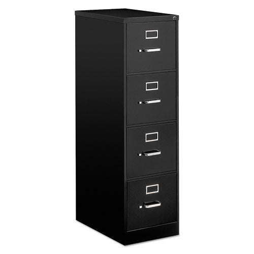 Image of Alera® Economy Vertical File, 4 Letter-Size File Drawers, Black, 15" X 25" X 52"