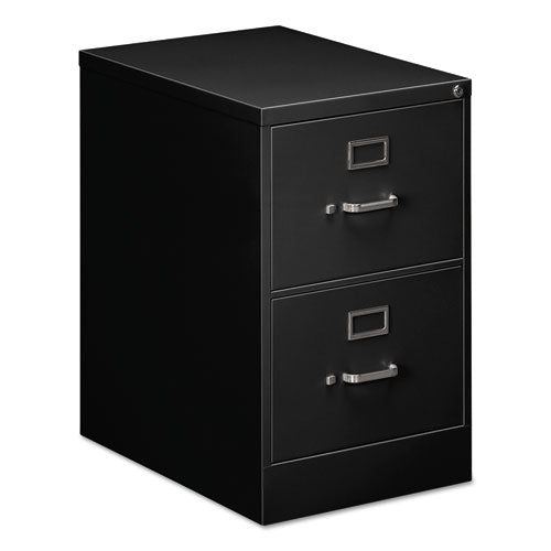 Image of Alera® Two-Drawer Economy Vertical File, 2 Legal-Size File Drawers, Black, 18" x 25" x 28.38"