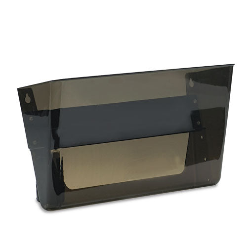 Image of deflecto® Magnetic DocuPocket Wall File, Letter Size, 13" x 4" x 7", Smoke