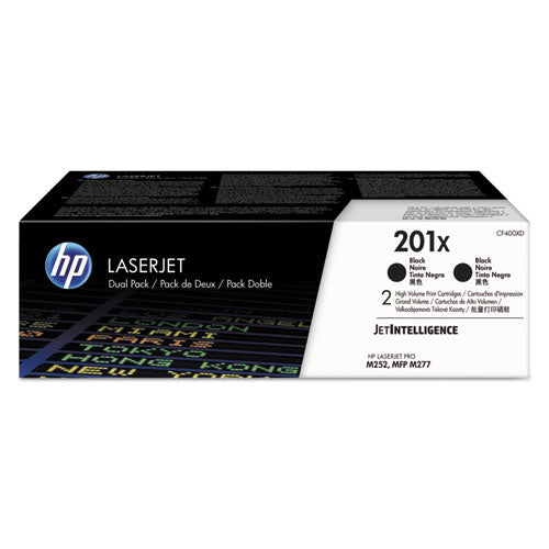 Image of HP HP 201x, (cf400x-D) 2-Pack High-Yield Black Original Laserjet Toner Cartridges