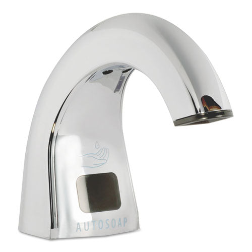 Image of Rubbermaid® Commercial One Shot Soap Dispenser - Touch Free, Liquid, 1.9 X 5.5 X 4, Polished Chrome