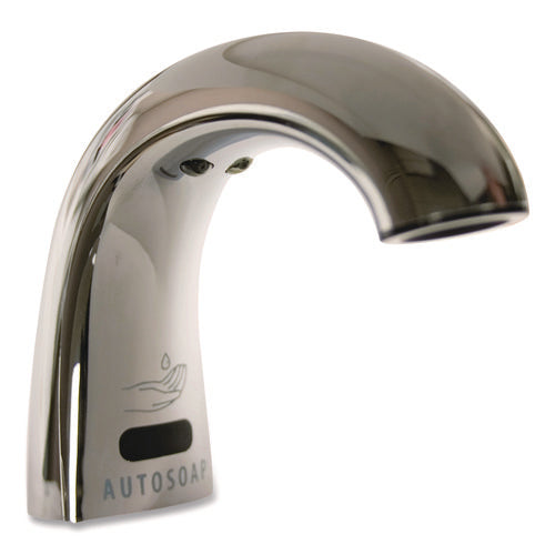 Image of Rubbermaid® Commercial One Shot Soap Dispenser - Touch Free, Foam, 1.9 X 5.5 X 4, Polished Chrome