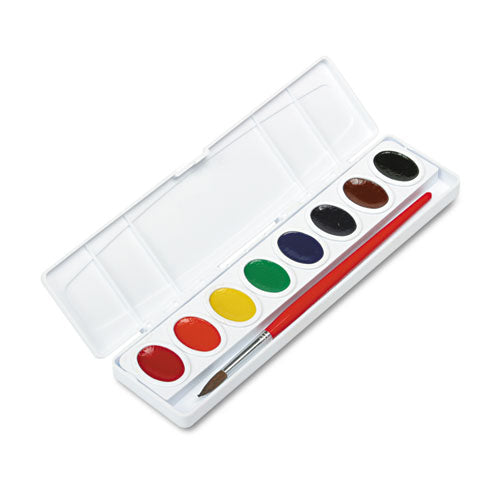 Image of Prang® Professional Watercolors, 8 Assorted Colors, Oval Pan Palette Tray