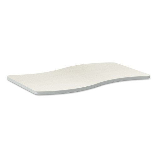 Image of HON® Build Ribbon Shape Table Top, 54w X 30d, Silver Mesh