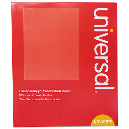 Image of Universal® Black And White Laser Printer Transparency Film, 8.5 X 11, 100/pack