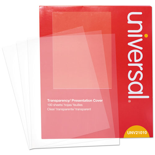 Image of Universal® Black And White Laser Printer Transparency Film, 8.5 X 11, 100/pack