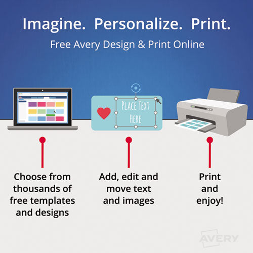 Image of Avery® Permanent TrueBlock File Folder Labels with Sure Feed Technology, 0.66 x 3.44, Yellow/White, 30/Sheet, 50 Sheets/Box