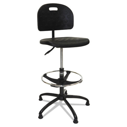 Image of ShopSol Workbench Shop Chair, Supports Up To 250 Lb, 22" To 32" Seat Height, Black