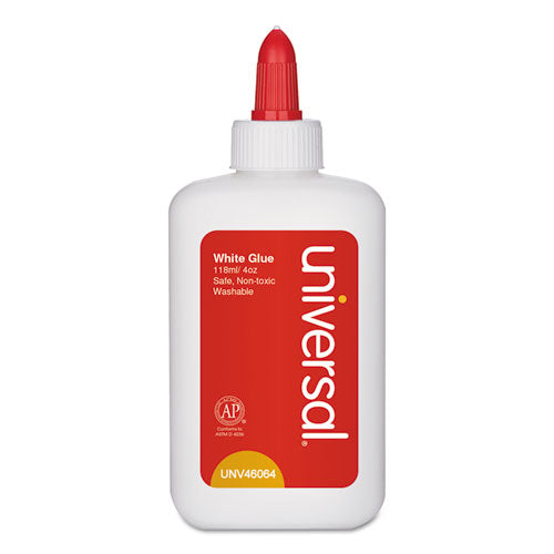 Image of Universal® Washable White Glue, 4 oz, Dries Clear, 3/Pack