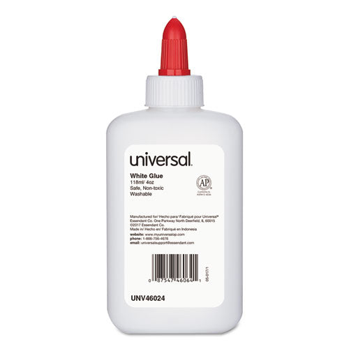 Image of Universal® Washable White Glue, 4 oz, Dries Clear, 3/Pack