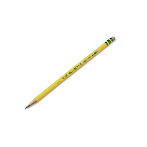Image of Ticonderoga® Pencils, H (#3), Black Lead, Yellow Barrel, Dozen