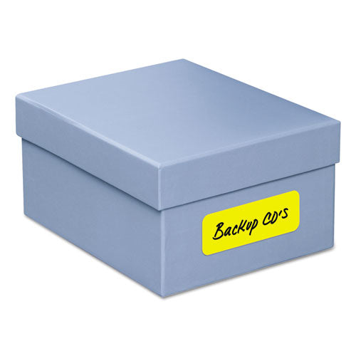 Image of Avery® High-Vis Removable Laser/Inkjet ID Labels w/ Sure Feed, 1 x 2.63, Neon, 360/PK