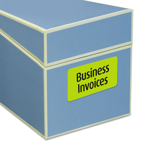 Image of Avery® High-Vis Removable Laser/inkjet Id Labels, 2 X 4, Asst. Neon, 120/pack